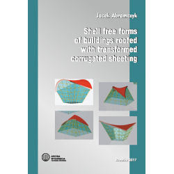 Fotografia książki akademickiej "Shell free forms of buildings roofed with transformed corrugated sheeting"